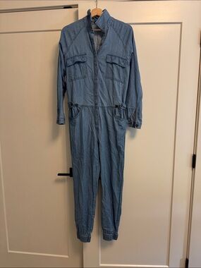 Prana Denim-Light Blue Utility Jumpsuit